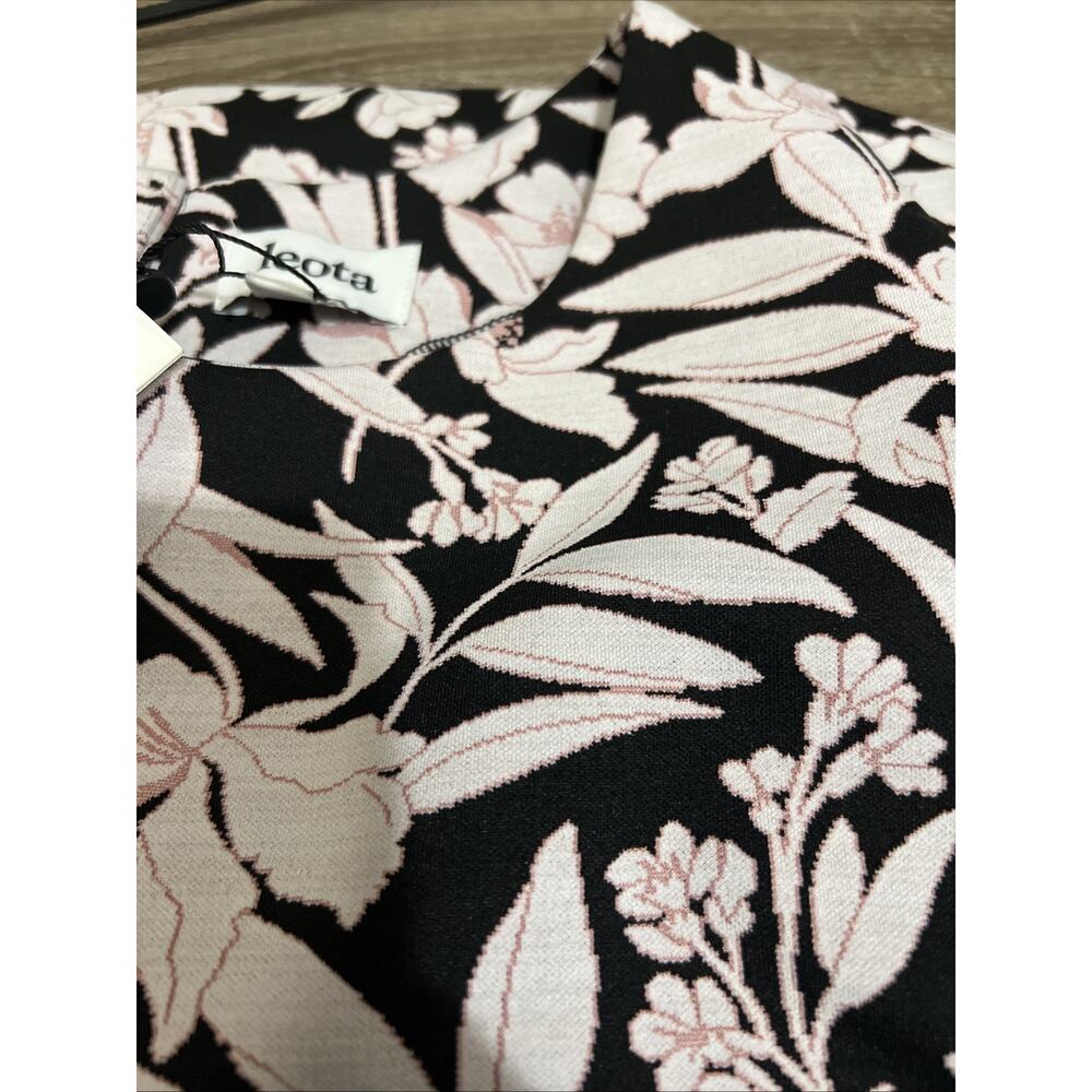 Leota Mackenzie Black Pink Floral Fit And Flare Dress Size 3X NWT Retail $148 - Picture 3 of 4